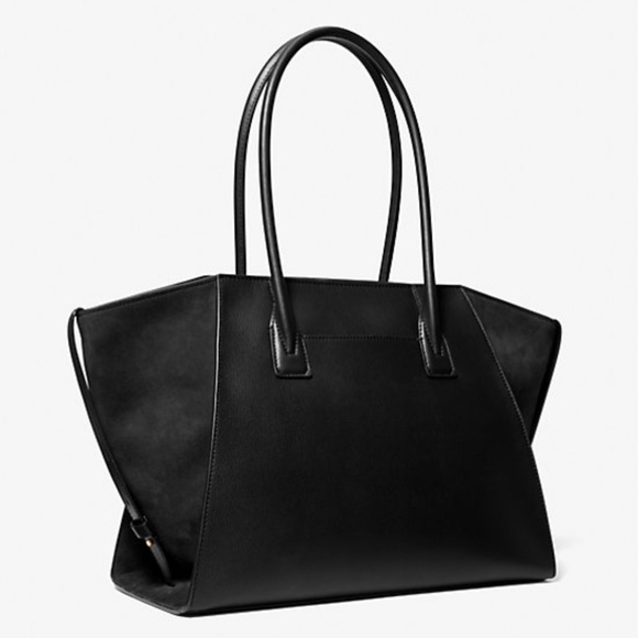 MICHAEL KORS AVRIL LARGE TOP-ZIP SATCHEL BLACK NEW WITH TAGS - Picture 3 of 5